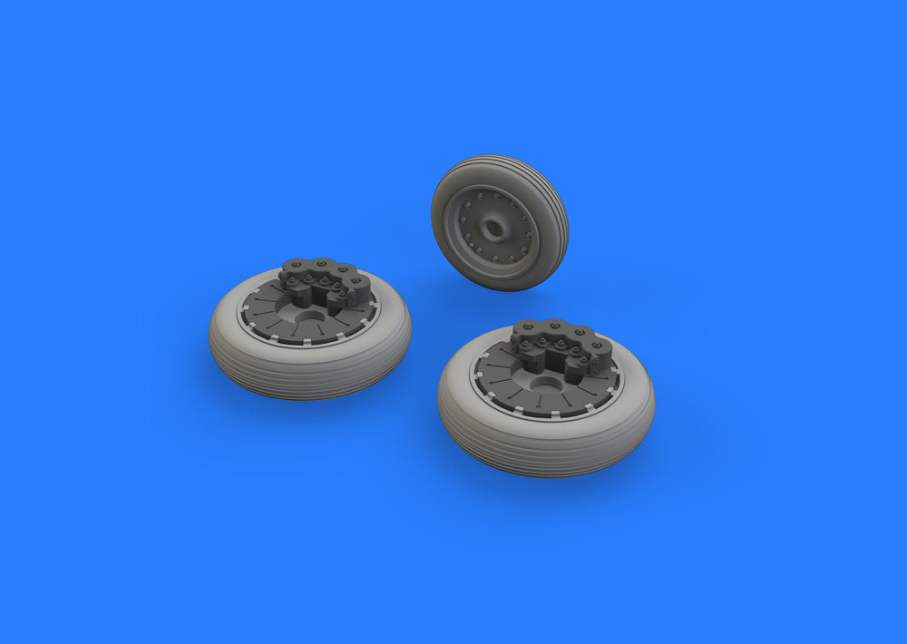 Eduard Brassin ED648387 1:48 Vought F-8E Crusader wheels with Wtd tyre effect