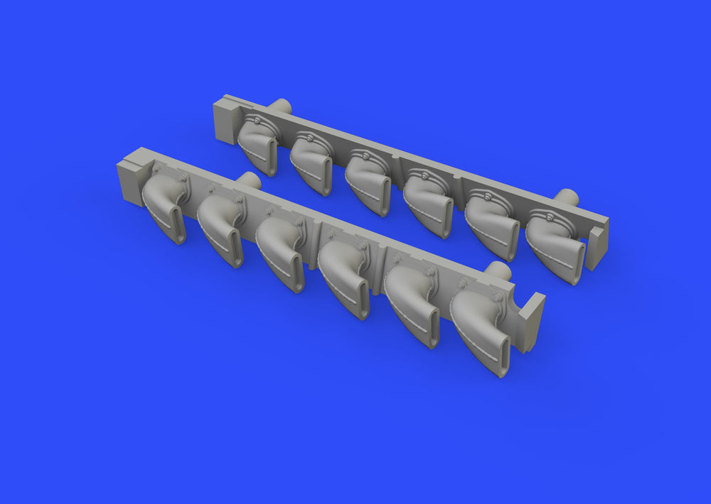 Eduard Brassin ED648402 1:48 Messerschmitt Bf-109G-6 exhaust stacks