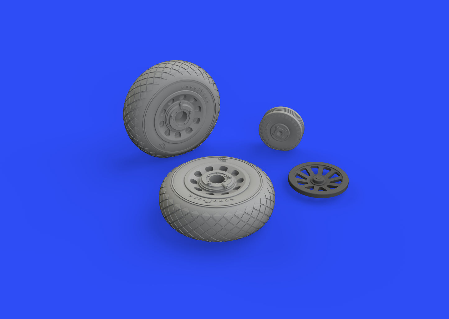 Eduard Brassin ED648494 1:48 North-American P-51D-5 Mustang wheels diamond tread