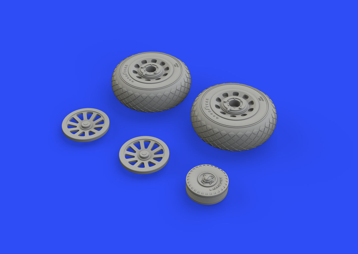 Eduard Brassin ED648494 1:48 North-American P-51D-5 Mustang wheels diamond tread