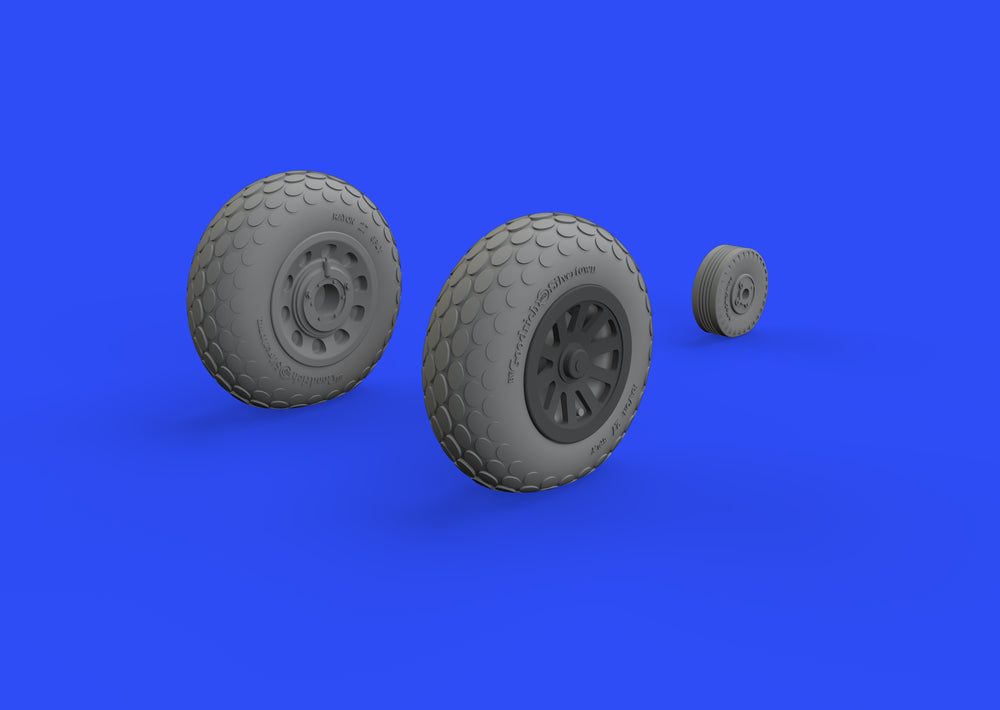 Eduard Brassin ED648503 1:48 P-51D-5 Mustang Oval Tread Weighted Wheels