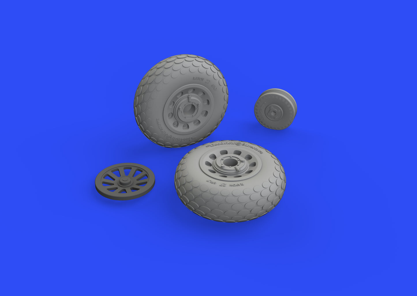 Eduard Brassin ED648503 1:48 P-51D-5 Mustang Oval Tread Weighted Wheels
