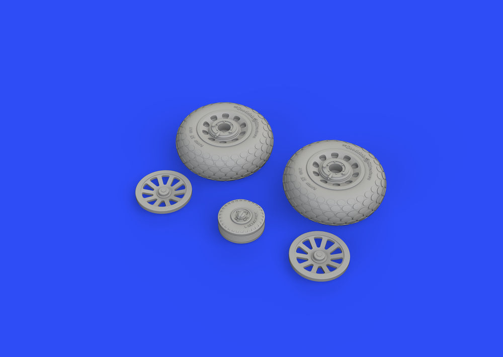 Eduard Brassin ED648503 1:48 P-51D-5 Mustang Oval Tread Weighted Wheels