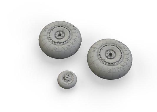 Eduard Brassin ED648543 1:48 Heinkel He-111 late wheels with Wtd tyre effect