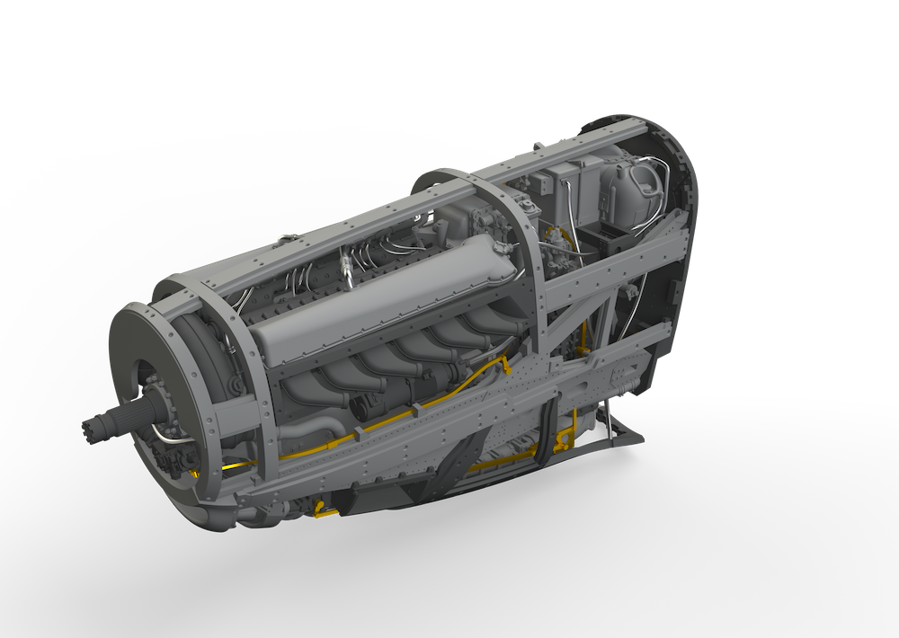 Eduard Brassin ED648555 1:48 North-American P-51D-5 Mustang engine