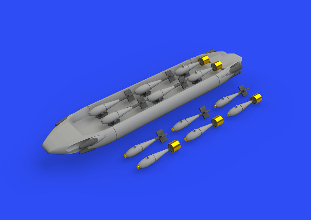 Eduard Brassin ED648566 1:48 SUU-20 dispenser with BDU-33 & Mk.76 bombs