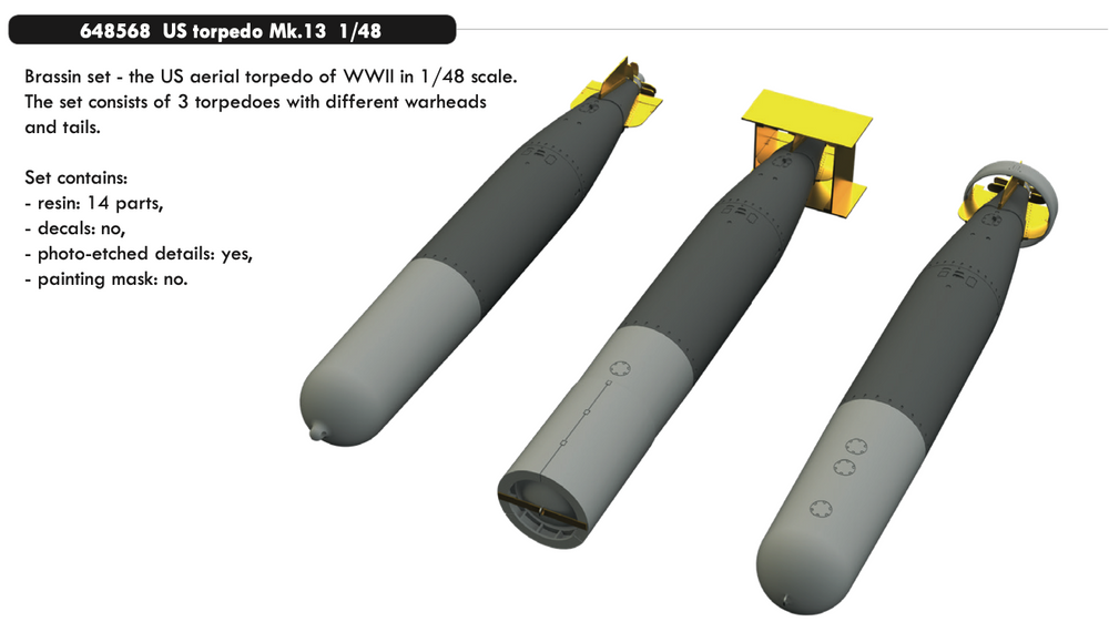 Eduard Brassin ED648568 1:48 US torpedo Mk.13
