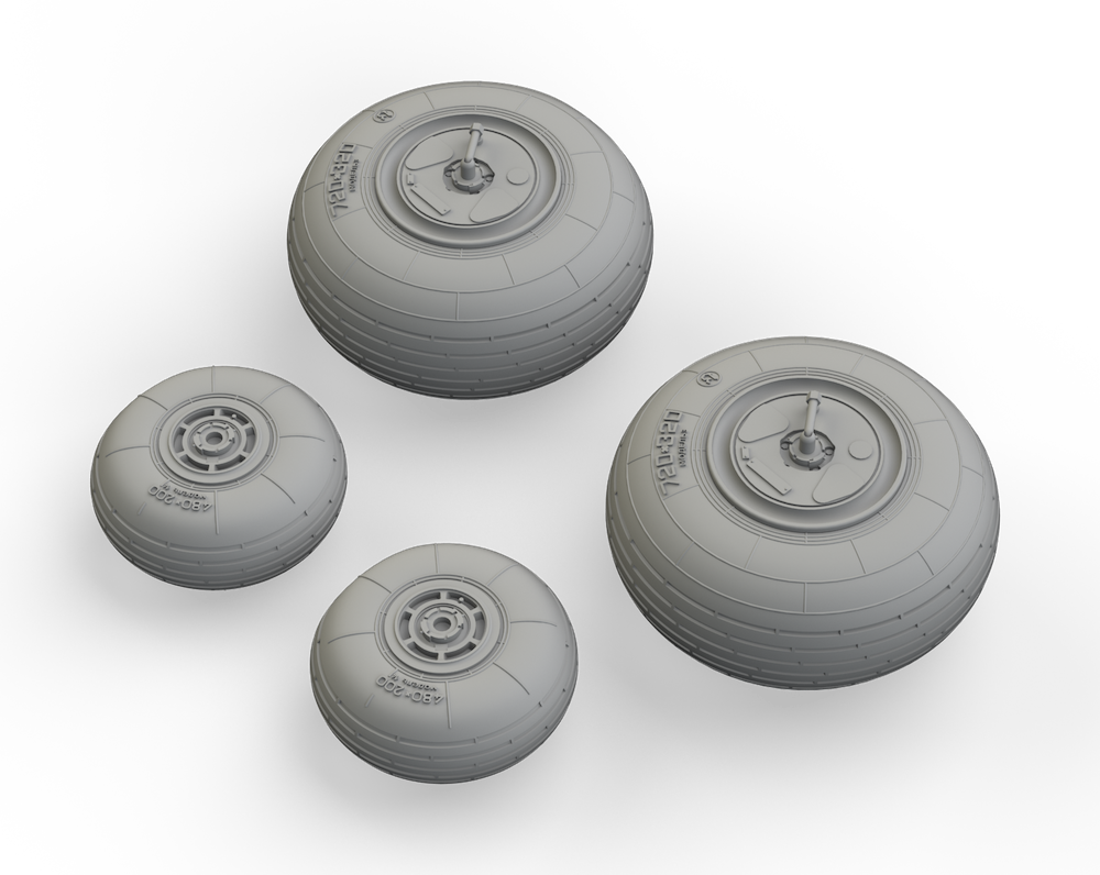 Eduard Brassin ED648573 1:48 Mil Mi-24V/VP wheels with weighted tyre effect