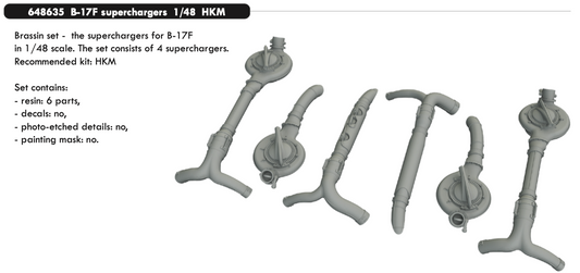 Eduard Brassin ED648635 1:48 Boeing B-17F Flying Fortress superchargers
