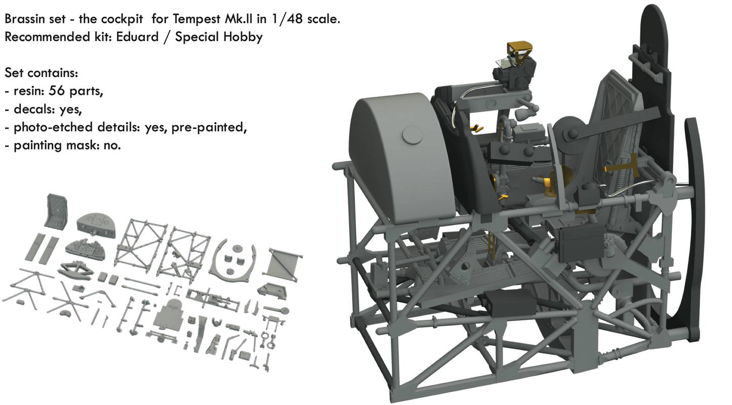 Eduard Brassin ED648639 1:48 Hawker Tempest Mk.II cockpit