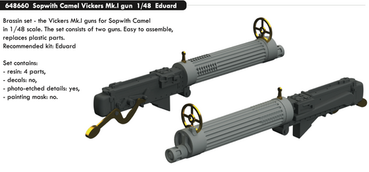 Eduard Brassin ED648660 1:48 Sopwith Camel Vickers Mk.I gun