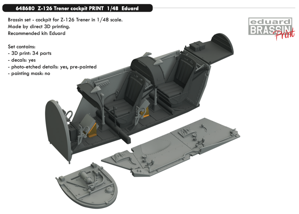 Eduard Brassin ED648680 1:48 Zlin Z-126 Trener cockpit