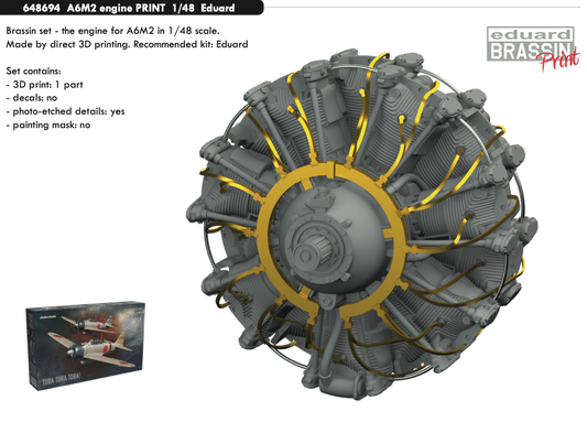 Eduard Brassin ED648694 1:48 Mitsubishi A6M2 engine