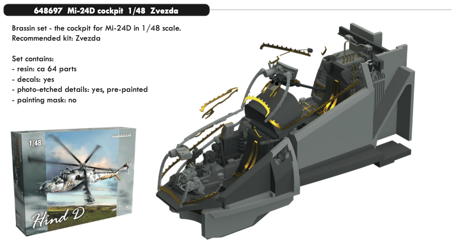 Eduard Brassin ED648697 1:48 Mil Mi-24D cockpit