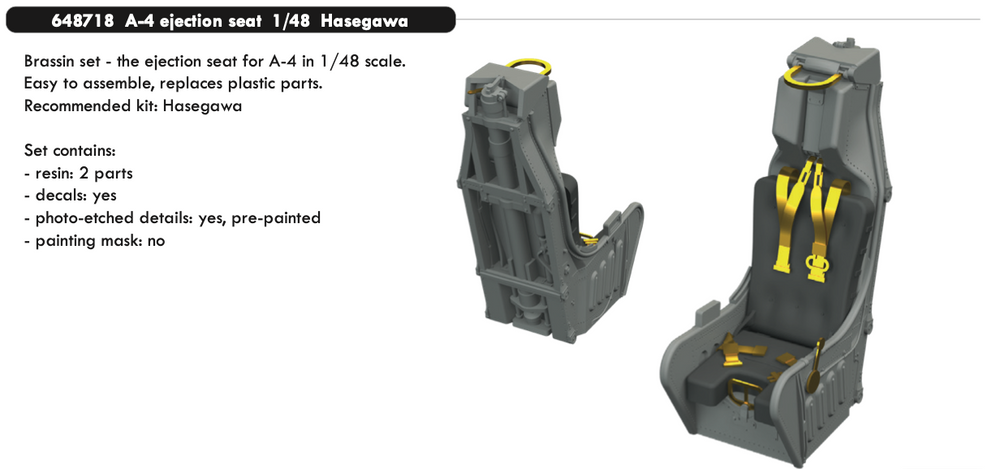 Eduard Brassin ED648718 1:48 Douglas A-4 Skyhawk ejection seat