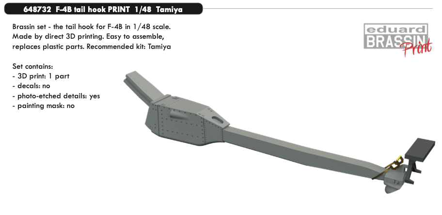 Eduard Brassin ED648732 1:48 McDonnell F-4B Phantom tail hook