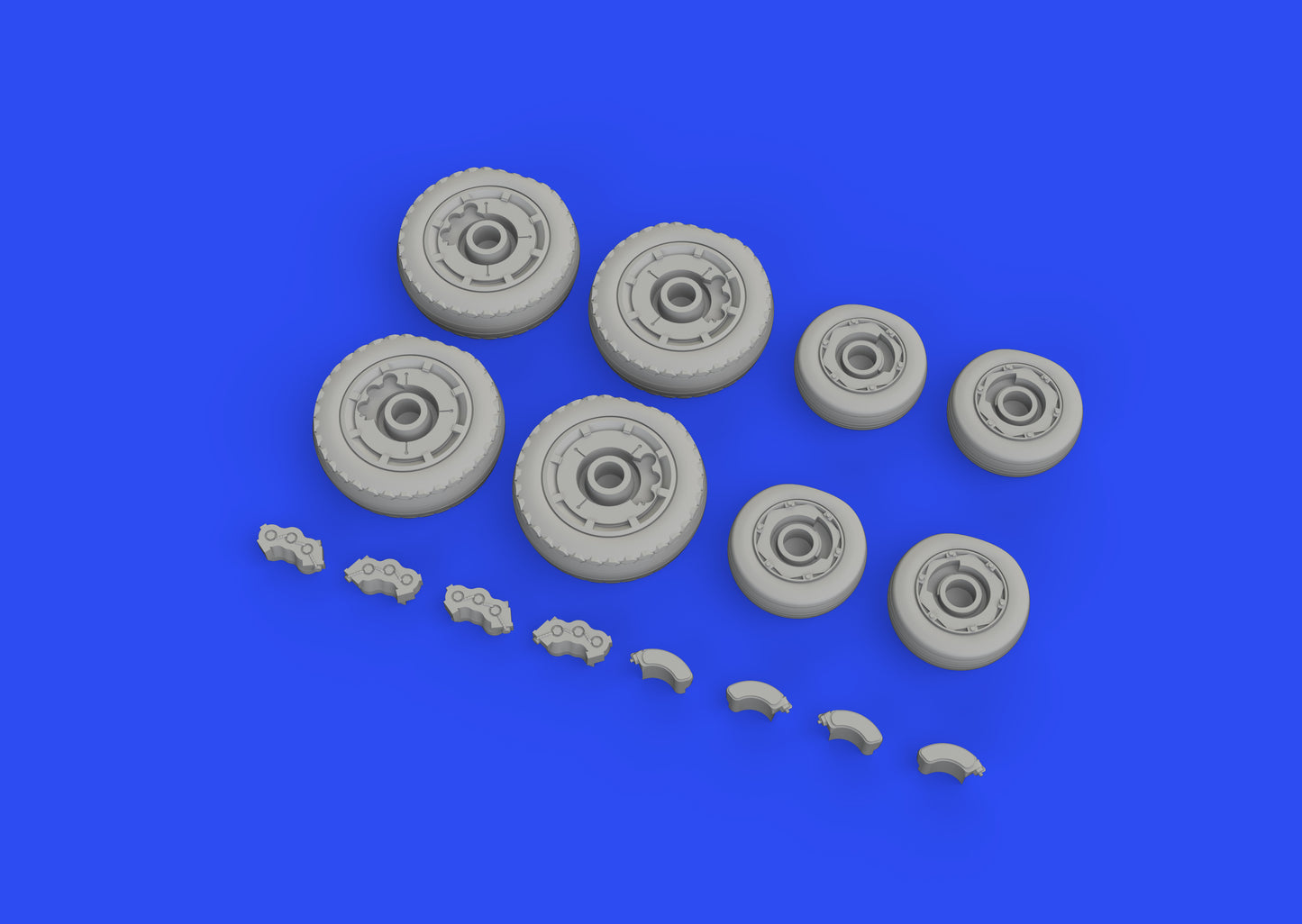 Eduard Brassin ED648734 1:48 Boeing CH-47A Chinook wheels with Wtd tyre effect