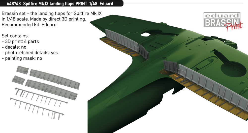 Eduard Brassin ED648748 1:48 Supermarine Spitfire Mk.IX landing flaps
