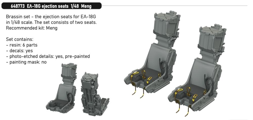 Eduard Brassin ED648773 1:48 Boeing EA-18G Growler ejection seats