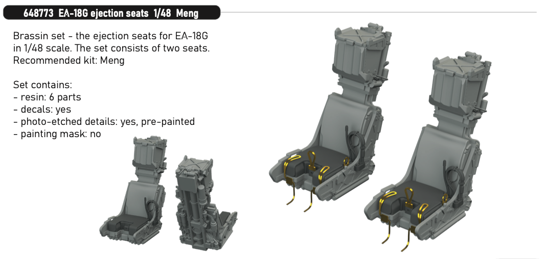 Eduard Brassin ED648773 1:48 Boeing EA-18G Growler ejection seats