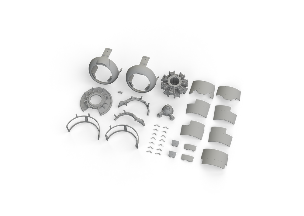 Eduard Brassin ED648825 1:48 Grumman F4F-3 Wildcat engine mid