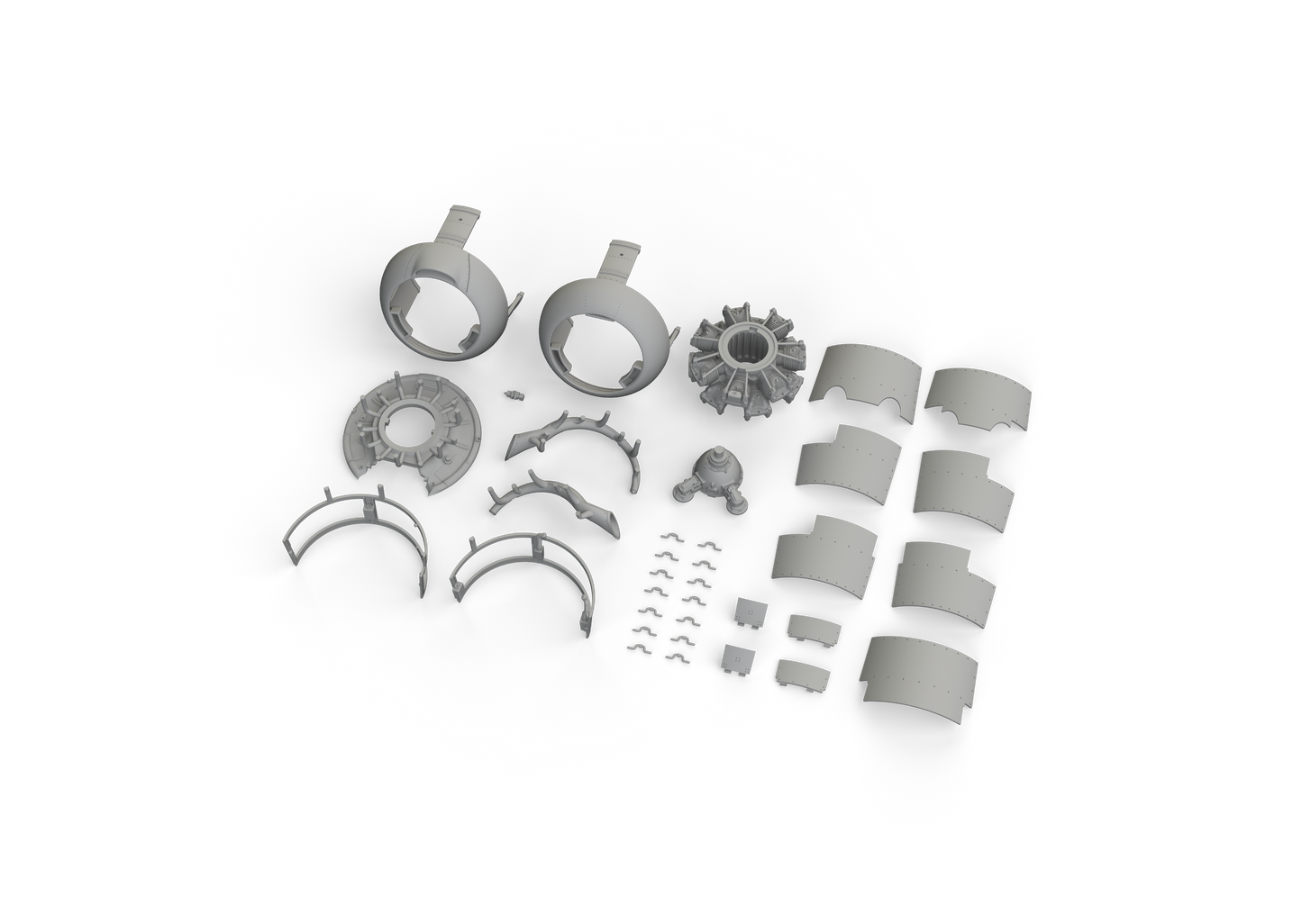 Eduard Brassin ED648825 1:48 Grumman F4F-3 Wildcat engine mid