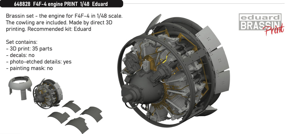 Eduard Brassin ED648828 1:48 Grumman F4F-4 Wildcat engine
