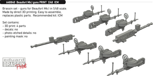 Eduard Brassin ED648840 1:48 Bristol Beaufort Mk.I guns