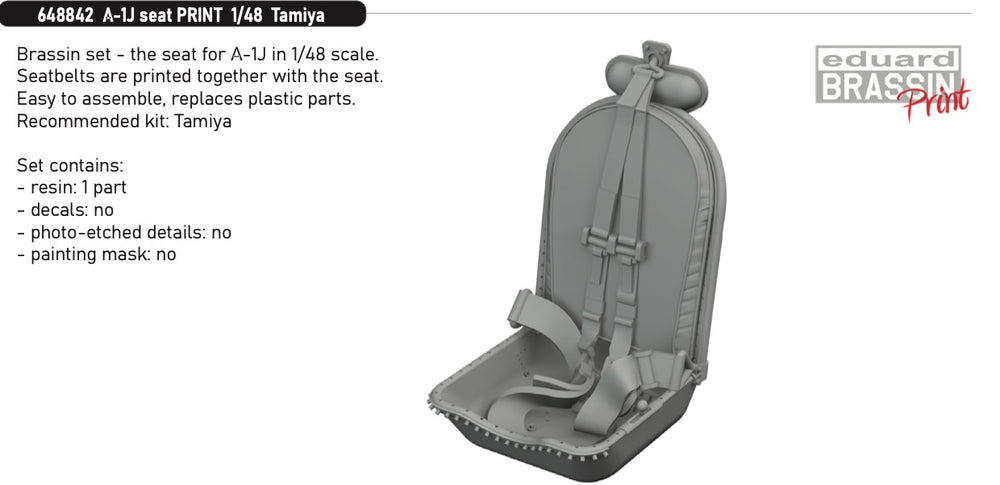 Eduard Brassin ED648842 1:48 Douglas A-1J Skyraider seat
