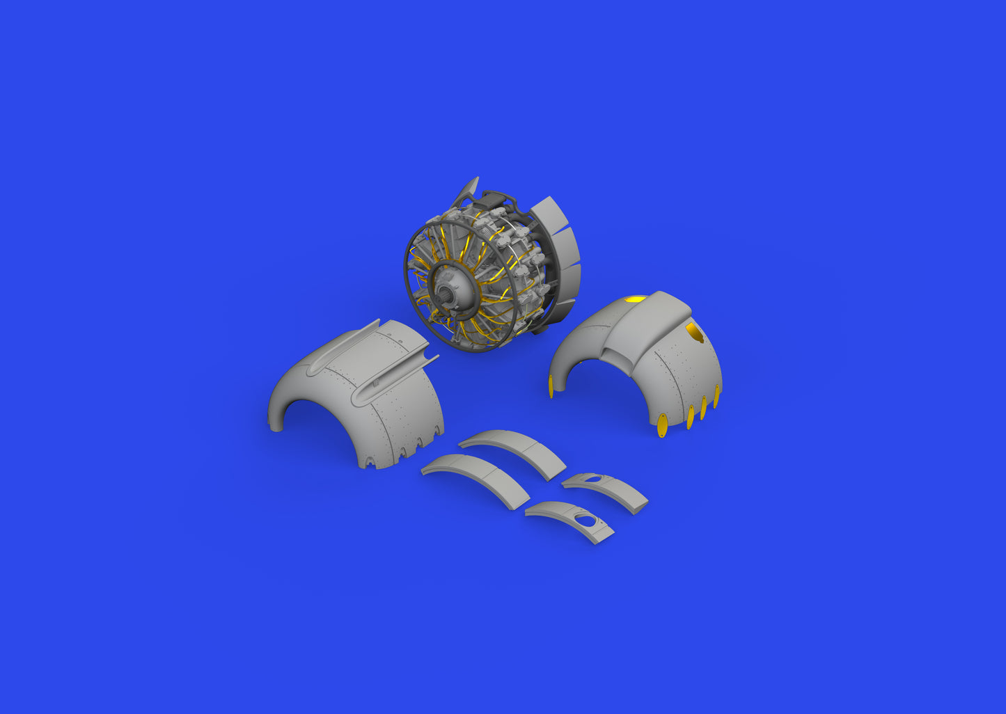 Eduard Brassin ED648852 1:48 Nakajima A6M2-N Rufe engine complete