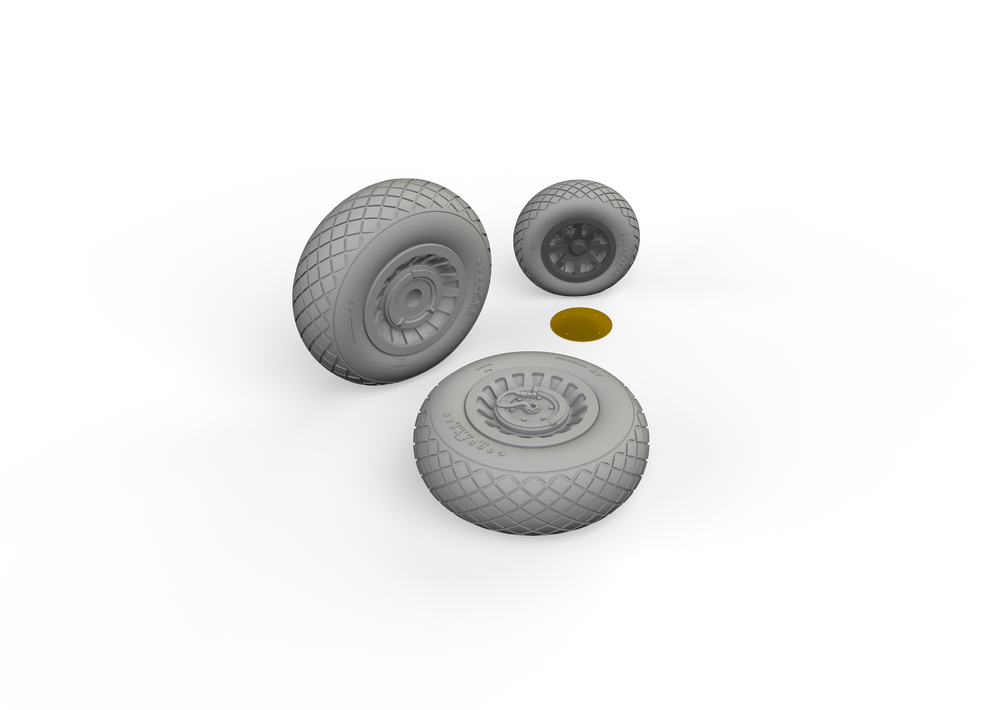 Eduard Brassin ED648863 1:48 North-American B-25J Mitchell wheels