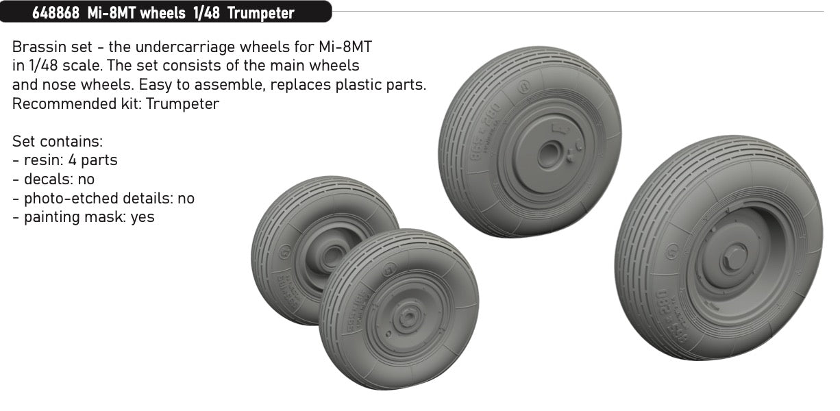 Eduard Brassin ED648868 1:48 Mil Mi-8MT wheels