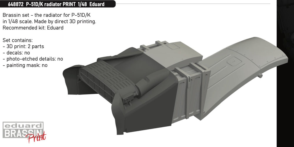 Eduard Brassin ED648872 1:48 North-American P-51D Mustang radiator