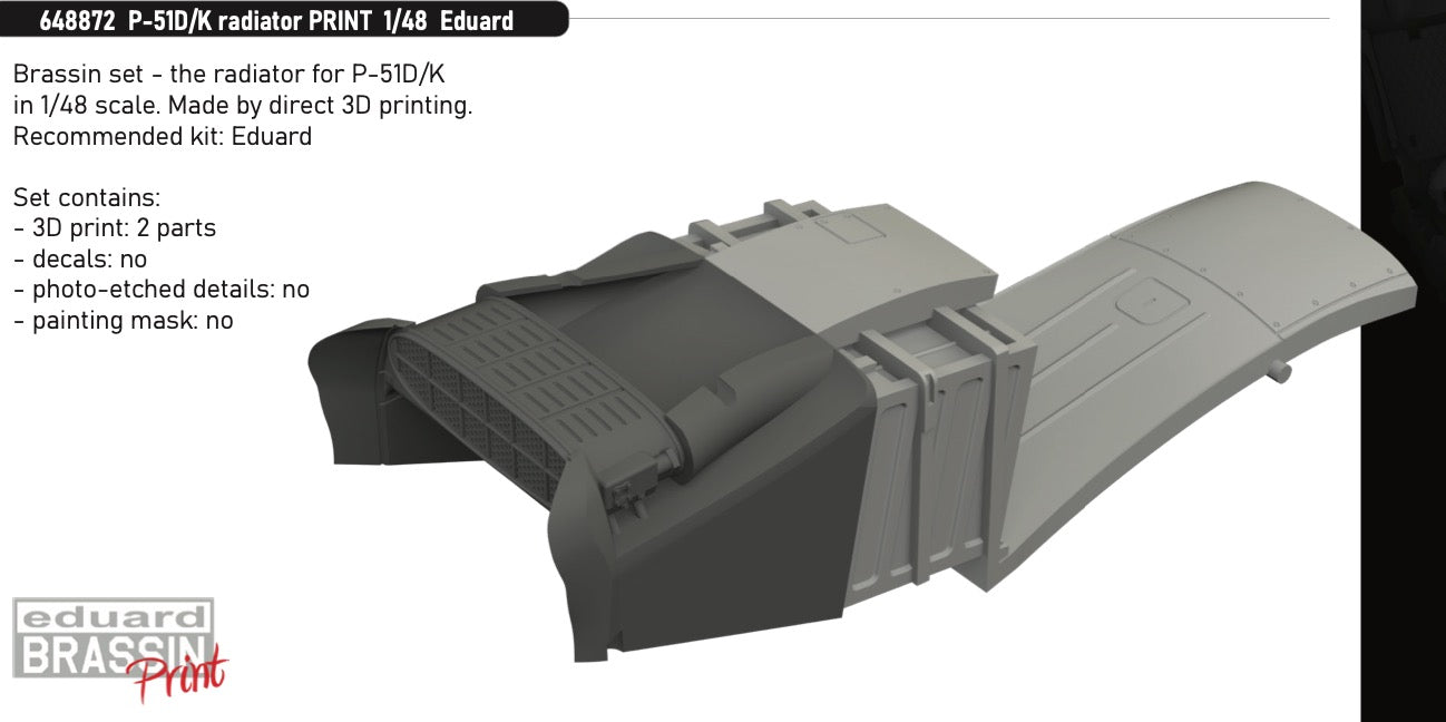 Eduard Brassin ED648872 1:48 North-American P-51D Mustang radiator