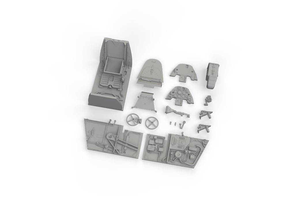 Eduard Brassin ED648876 1:48 Messerschmitt Bf-109F cockpit