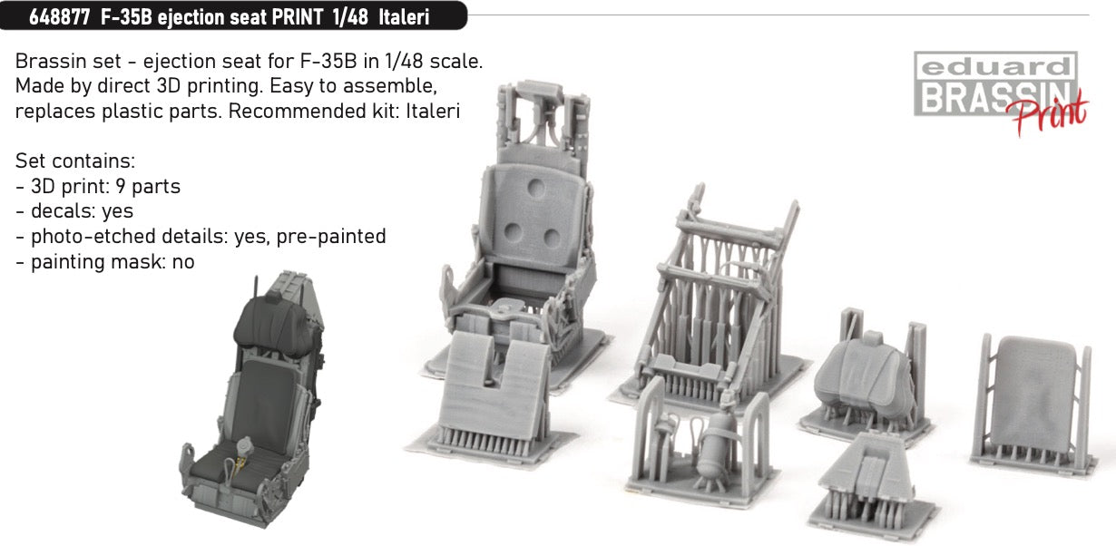 Eduard Brassin ED648877 1:48 Lockheed-Martin F-35B Lightning II ejection seat