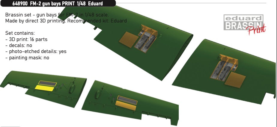 Eduard Brassin ED648900 1:48 General-Motors FM-2 gun bays