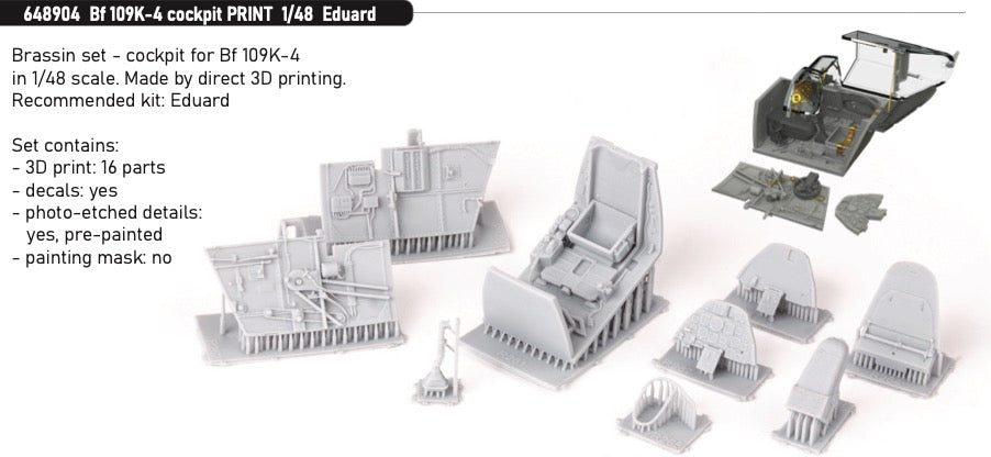 Eduard Brassin ED648904 1:48 Messerschmitt Bf-109K-4 cockpit