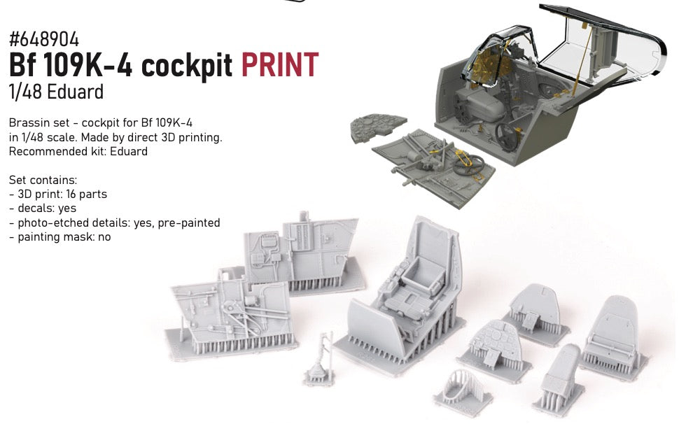 Eduard Brassin ED648904 1:48 Messerschmitt Bf-109K-4 cockpit