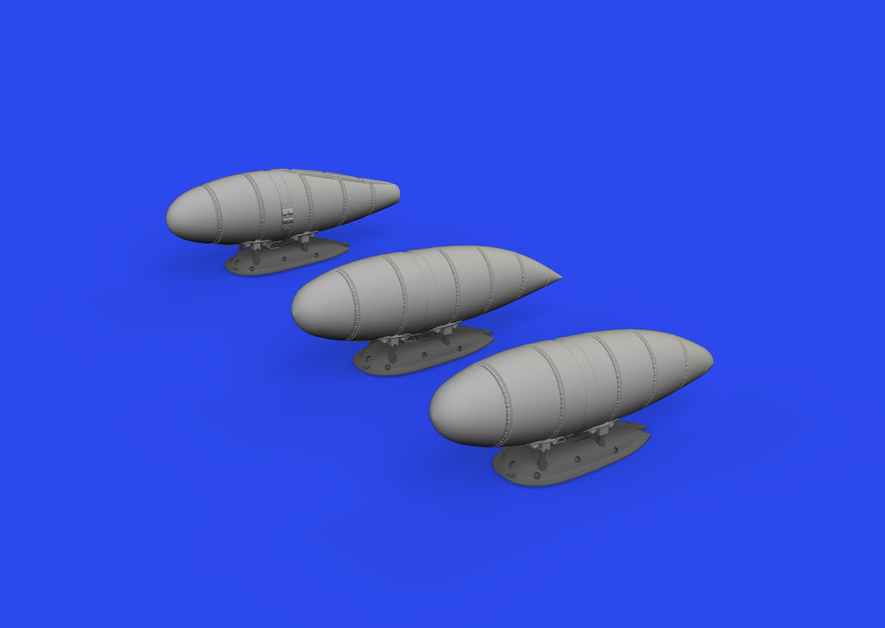Eduard Brassin ED648906 1:48 Messerschmitt Bf-109K-4 external fuel tanks x3 type