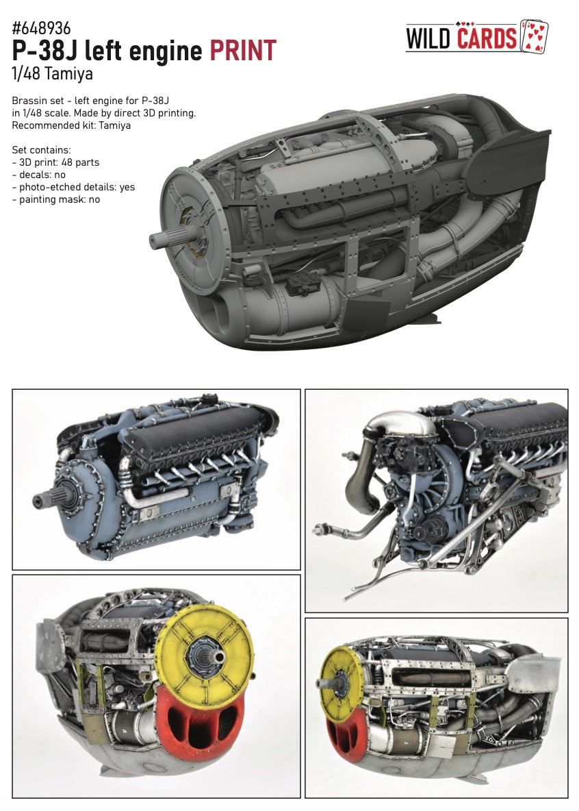 Eduard Brassin ED648936 1:48 Lockheed P-38J Lightning left engine