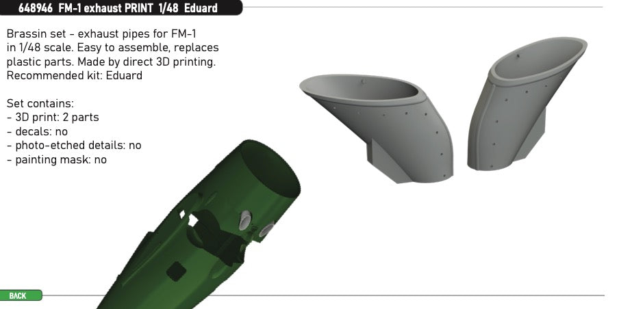 Eduard Brassin ED648946 1:48 General-Motors FM-1 Wildcat exhaust