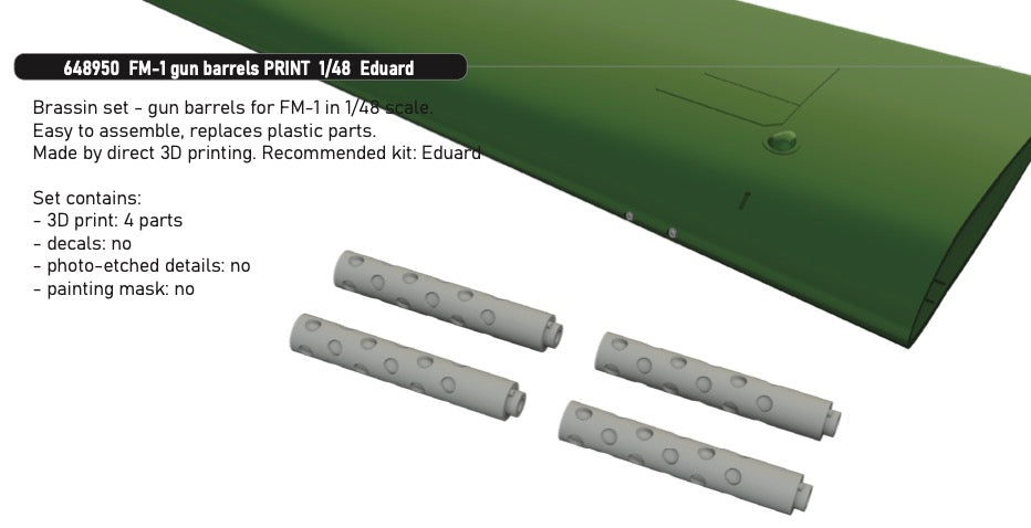 Eduard Brassin ED648950 1:48 General-Motors FM-1 Wildcat gun barrels