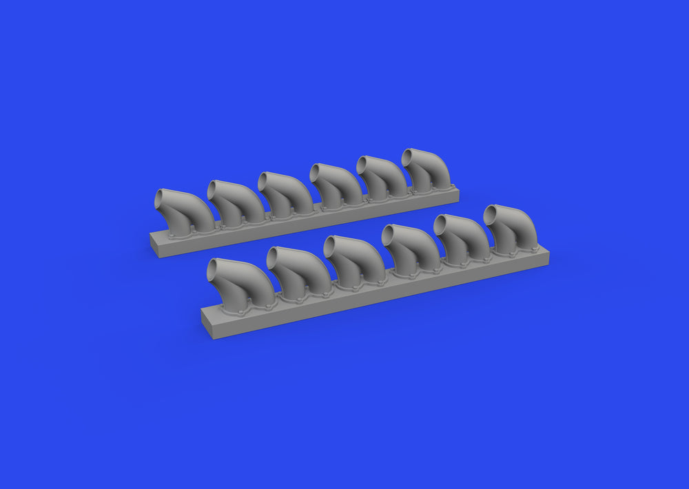 Eduard Brassin ED648959 1:48 Bell P-39 exhaust stacks rounded