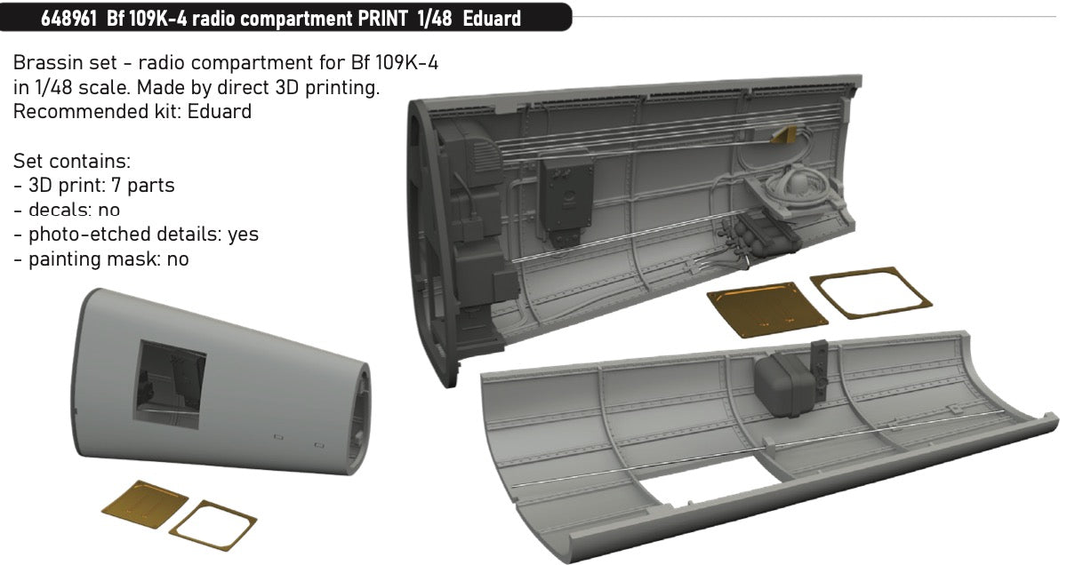Eduard Brassin ED648961 1:48 Messerschmitt Bf-109K-4 radio compartment