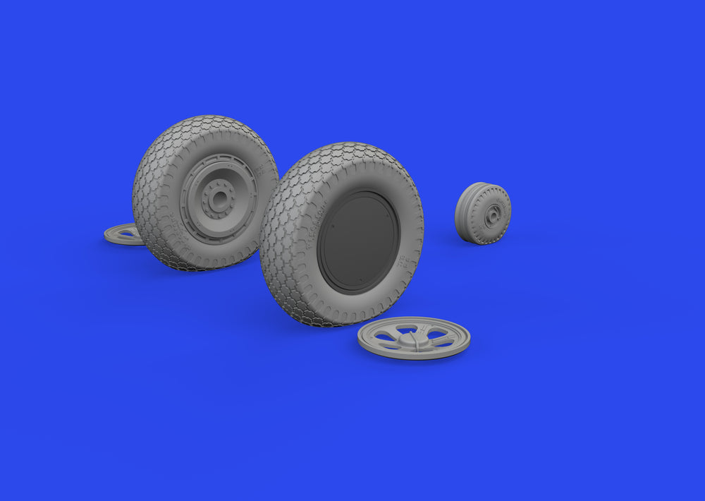 Eduard Brassin ED648962 1:48 Republic P-47D wheels with cross tread