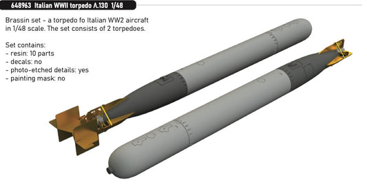 Eduard Brassin ED648963 Italian WWII torpedo A.130 1:48