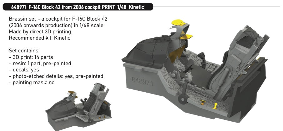 Eduard Brassin ED648971 1:48 Lockheed-Martin F-16C Block 42 from 2006 cockpit
