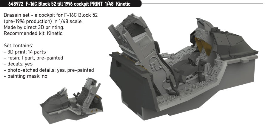 Eduard Brassin ED648972 1:48 Lockheed-Martin F-16C Block 52 till 1996 cockpit