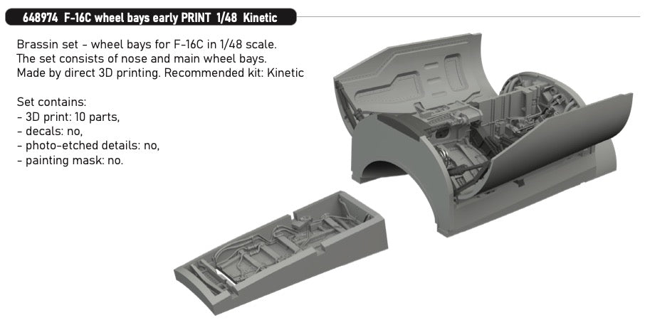Eduard Brassin ED648974 1:48 Lockheed-Martin F-16C wheel bays early